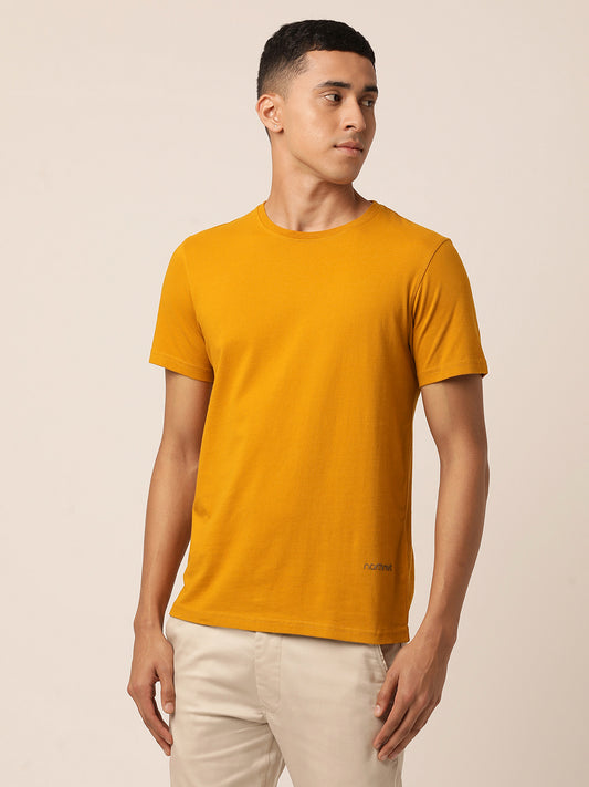 Ludic Mustard Crew Neck T-Shirt