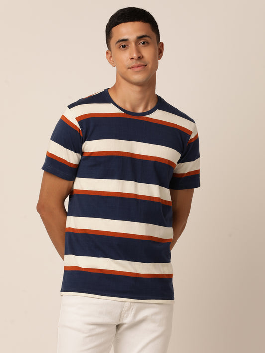 Estate Blue Stripe Crew T-Shirt
