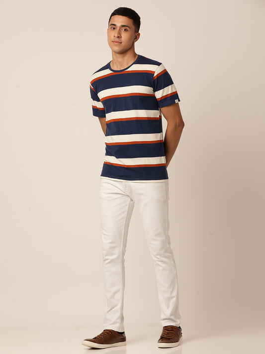 Estate Blue Stripe Crew T-Shirt