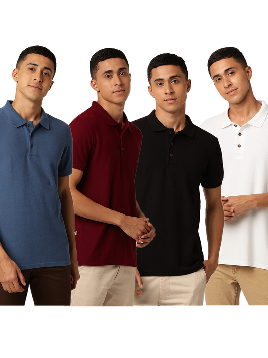 Eccentric Combo Pack Organic Polo Neck T-Shirts