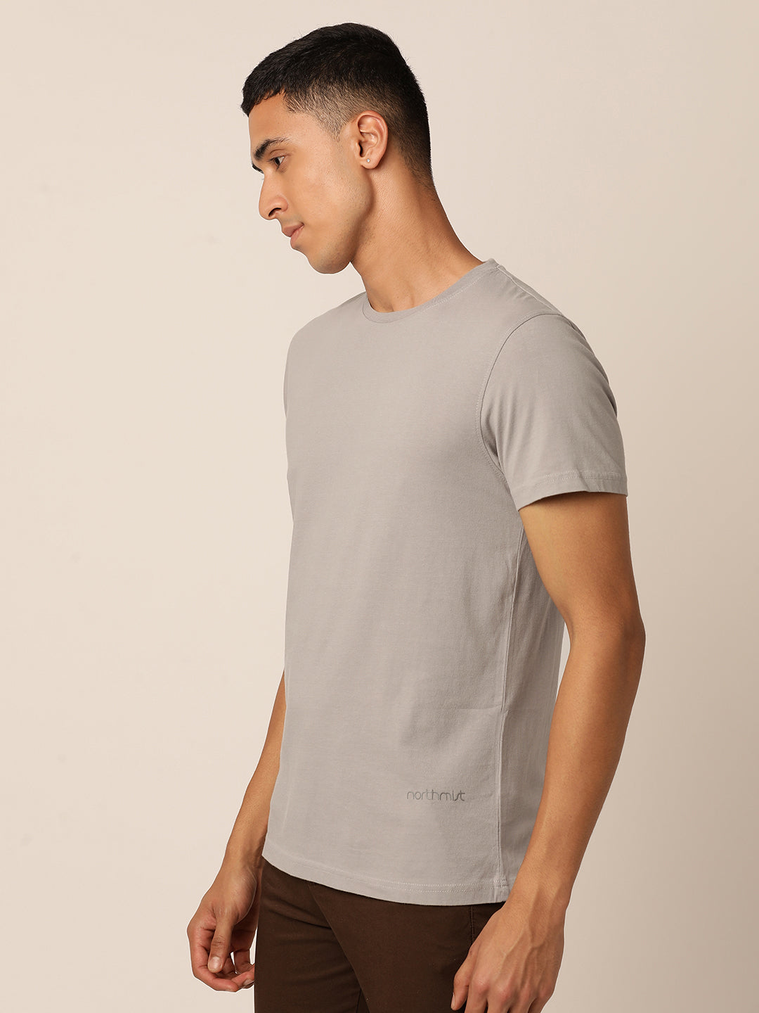 Ethereal Grey Crew Neck T-Shirt