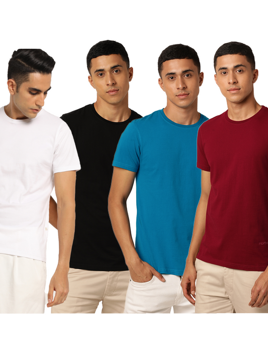 Majestic Combo Crew Neck T-Shirts (Pack of 4)