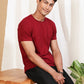 Meticulous Maroon Crew Neck T-Shirt