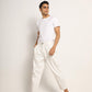 Mens white organic round neck tee