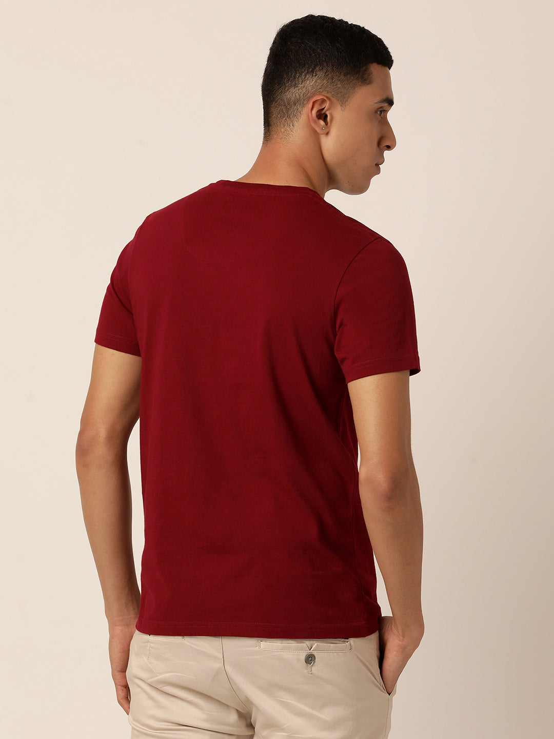 Meticulous Maroon Crew Neck T-Shirt