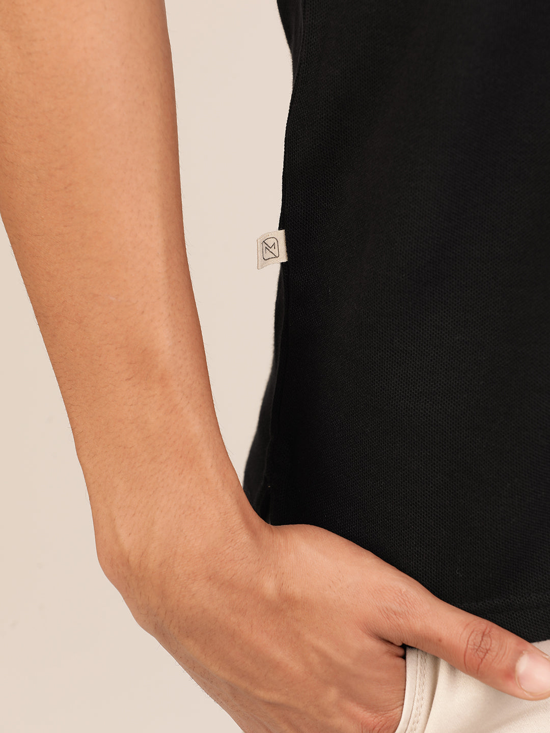 Passion Black Polo Neck T-Shirt