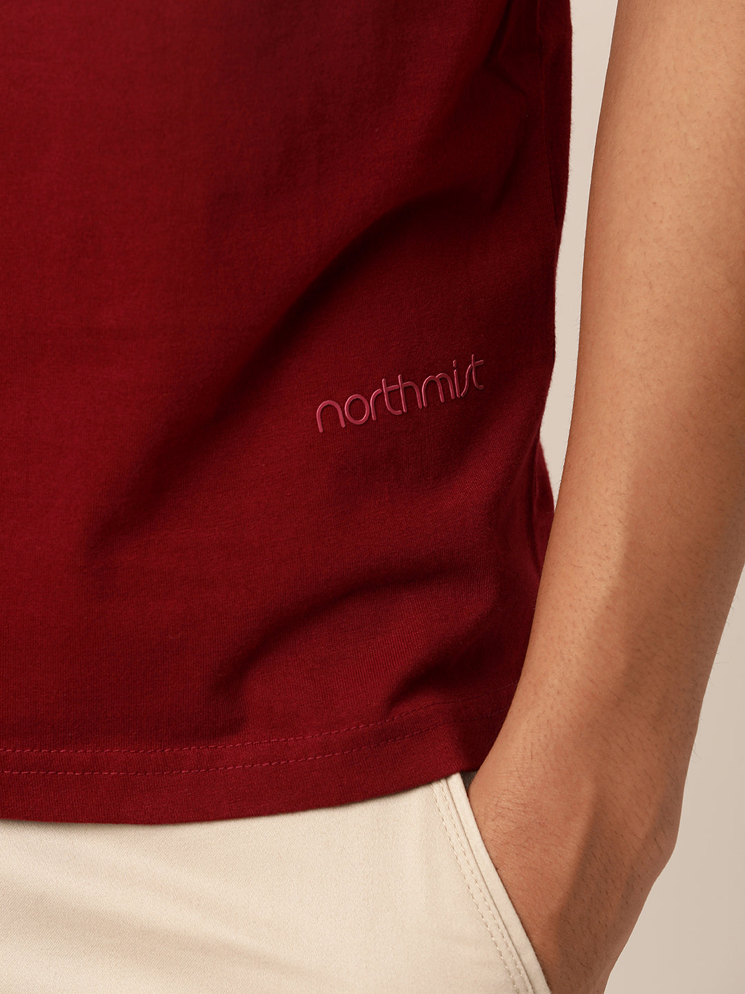 Meticulous Maroon Crew Neck T-Shirt