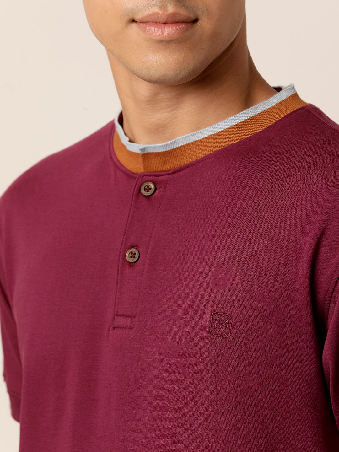 Plum Henley T-Shirt