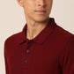 Eunoia Maroon Polo Neck T-Shirt