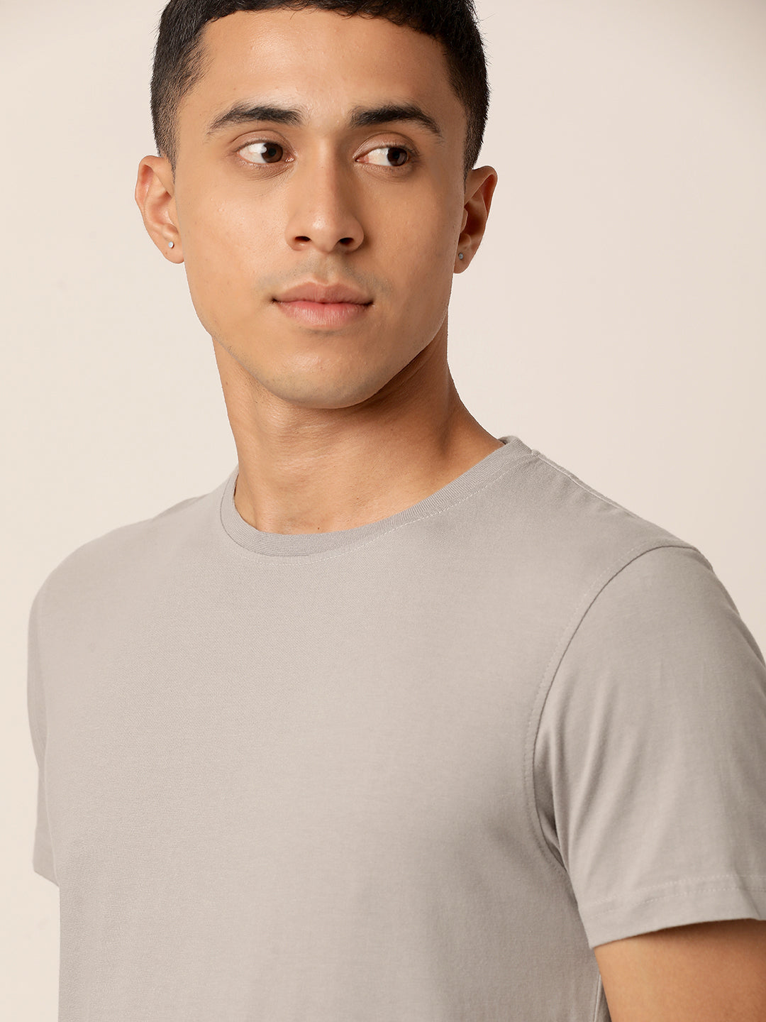 Ethereal Grey Crew Neck T-Shirt