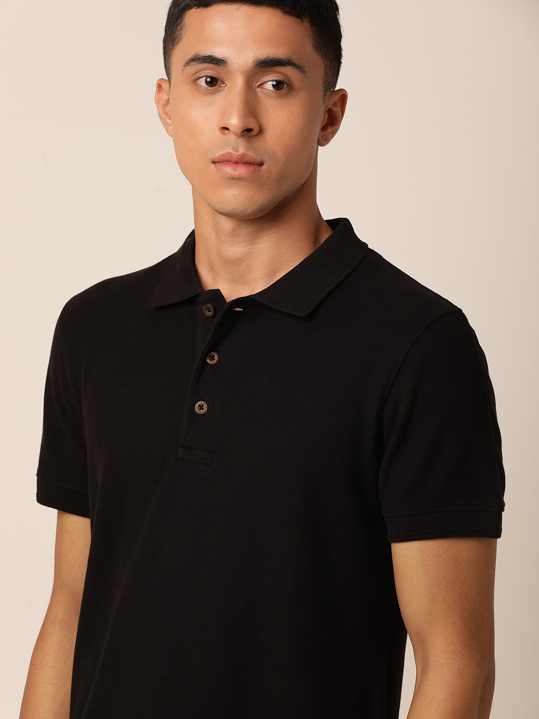 Passion Black Polo Neck T-Shirt