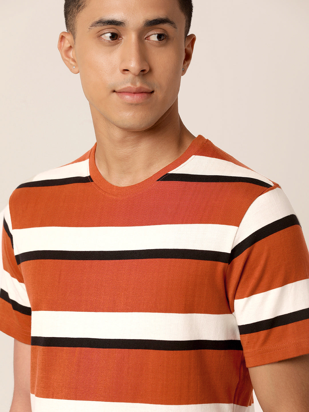 Umber Stripe Crew T-Shirt