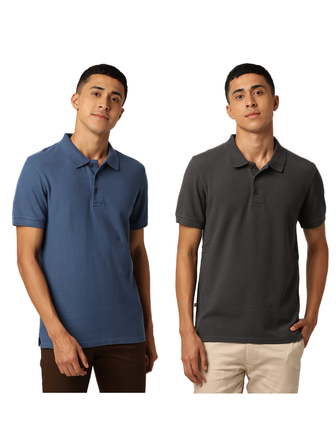 Elegant Combo Polo Neck T-shirts (Pack of 2)