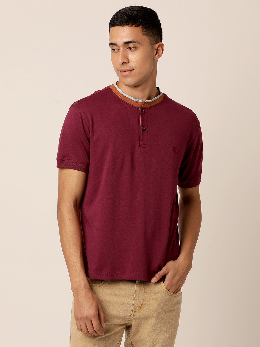 Plum Henley T-Shirt