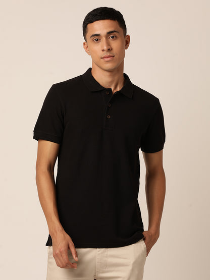 Passion Black Polo Neck T-Shirt