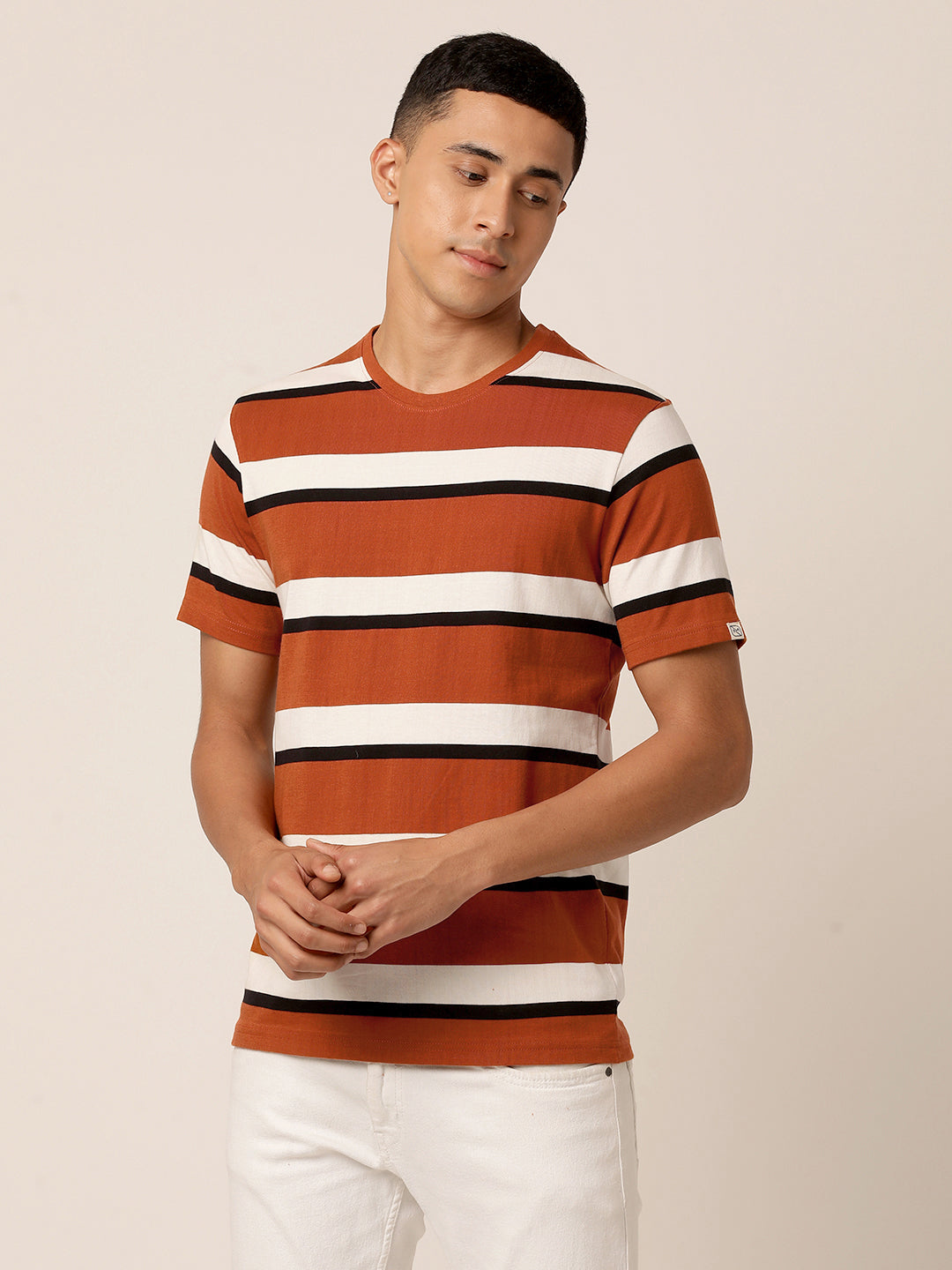 Umber Stripe Crew T-Shirt