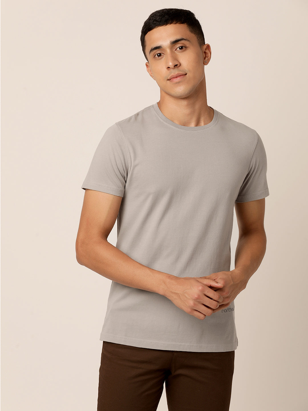 Ethereal Grey Crew Neck T-Shirt