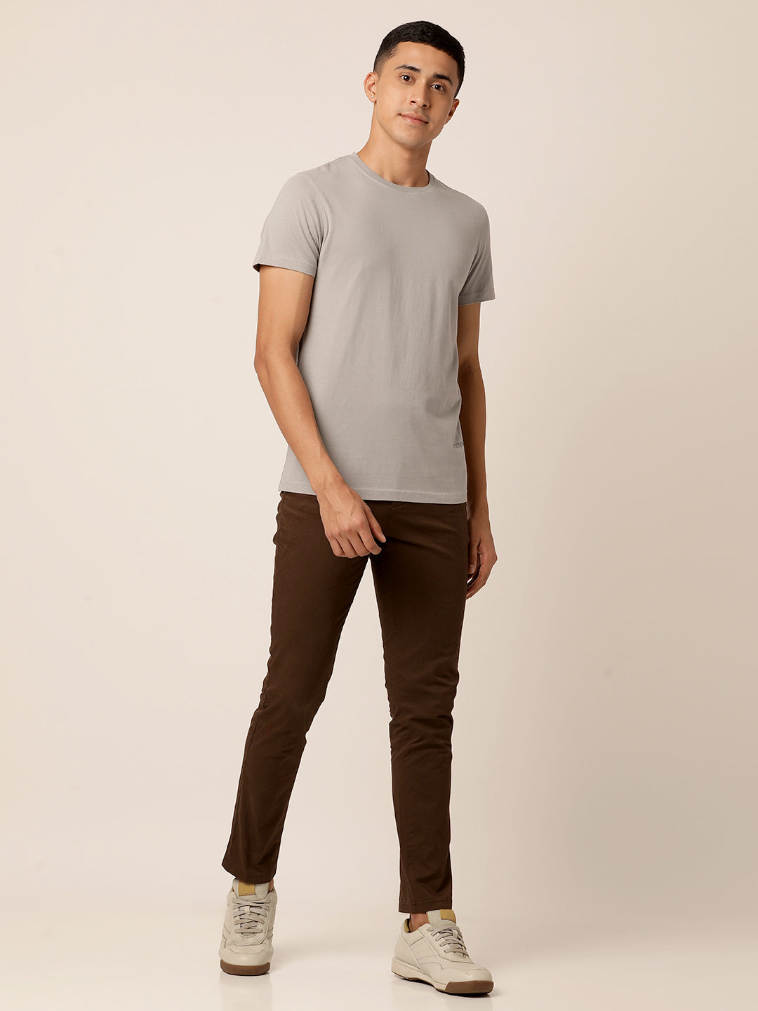 Ethereal Grey Crew Neck T-Shirt