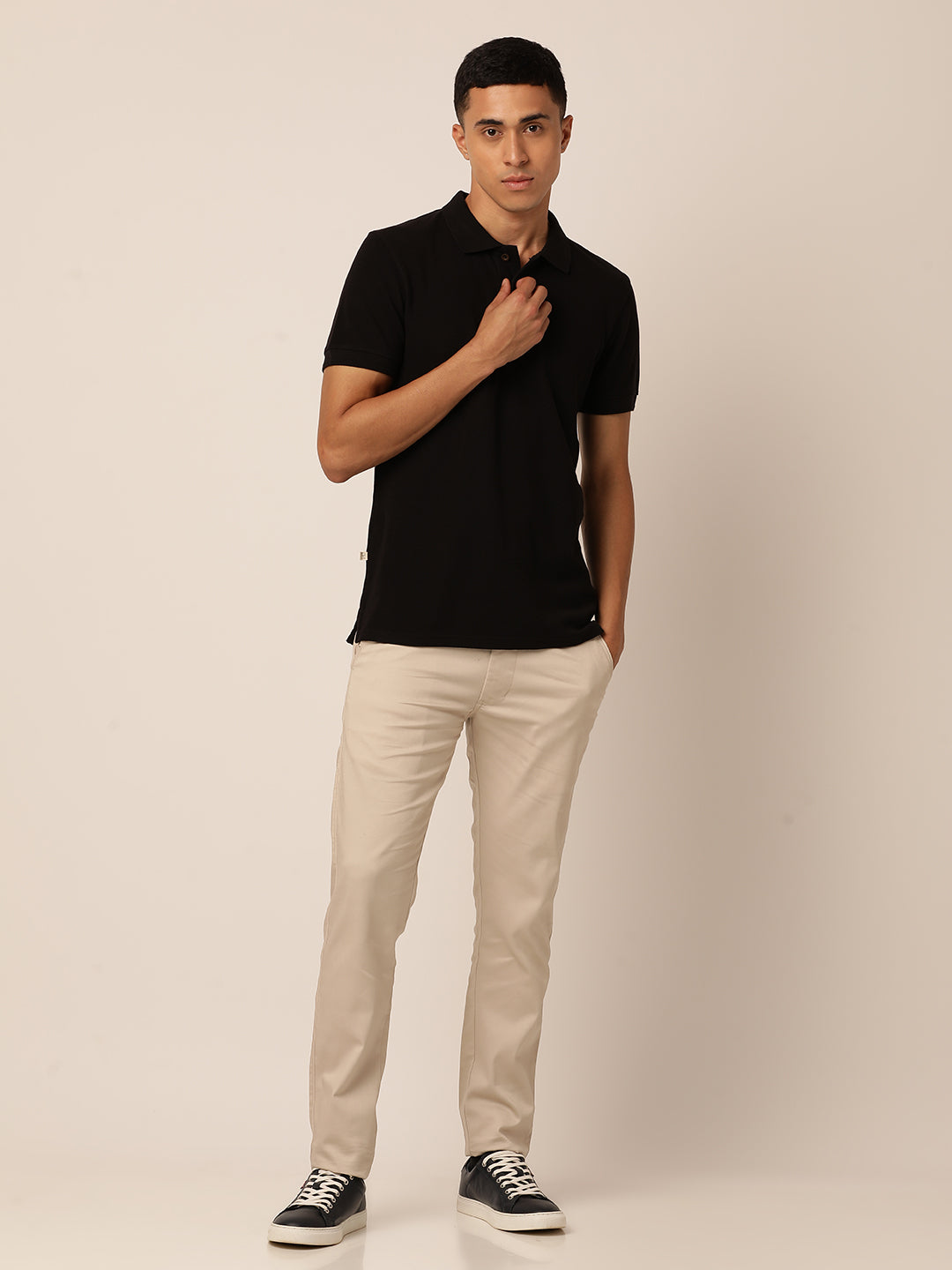 Passion Black Polo Neck T-Shirt