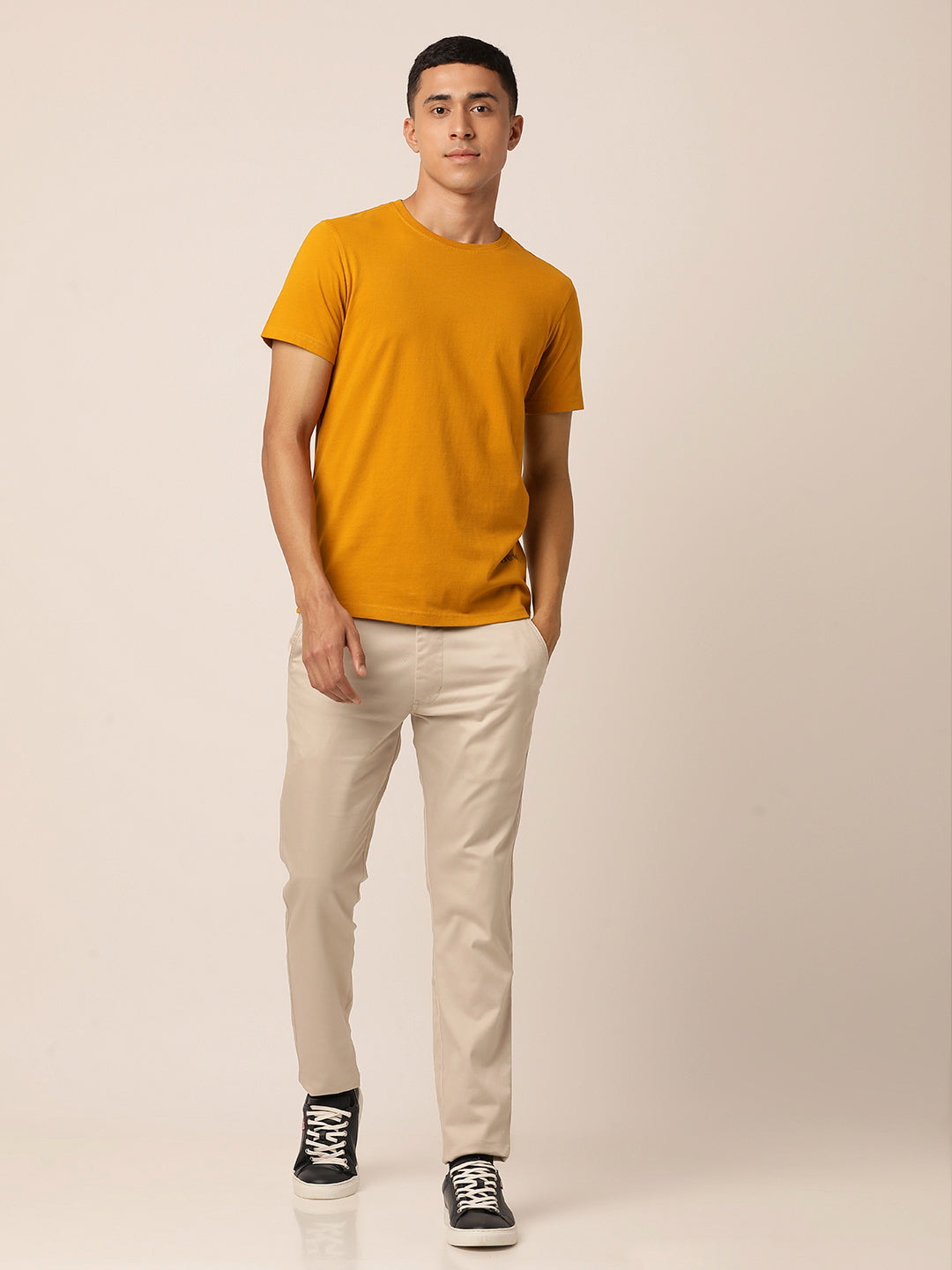 Perennial Combo Pack: Organic Crew Neck T-shirts - Grey, Mustard, White and Blue