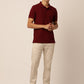 Eunoia Maroon Polo Neck T-Shirt