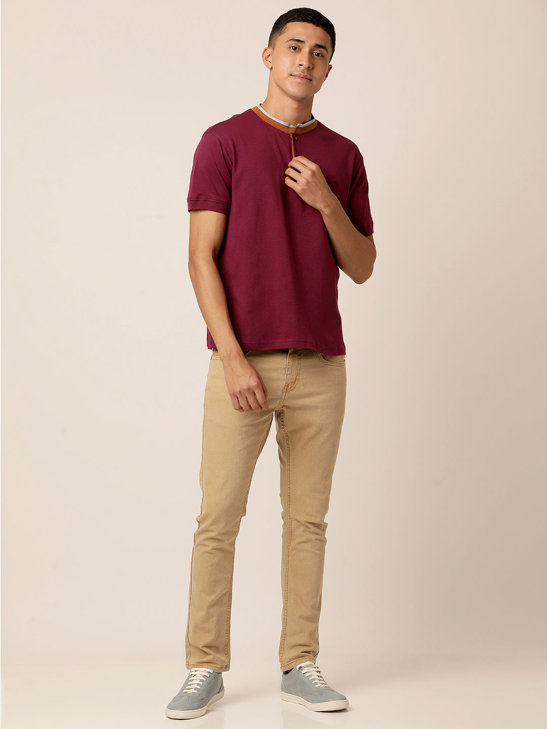 Plum Henley T-Shirt