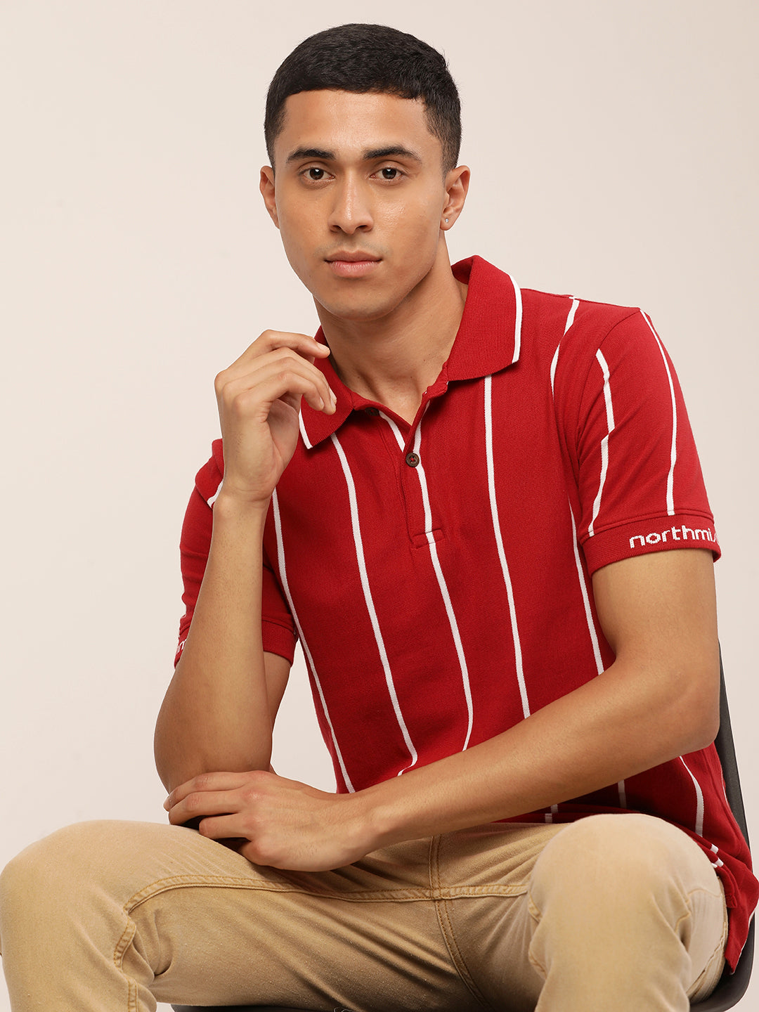 Emboldened Red Stripe  Polo