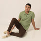 Meraki Green Polo Neck T-Shirt