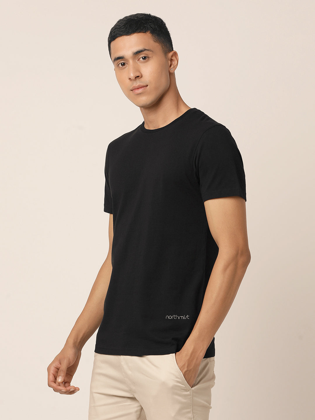 Bare Black Crew Neck T-Shirt