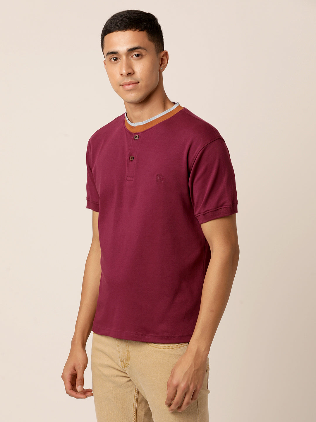 Plum Henley T-Shirt