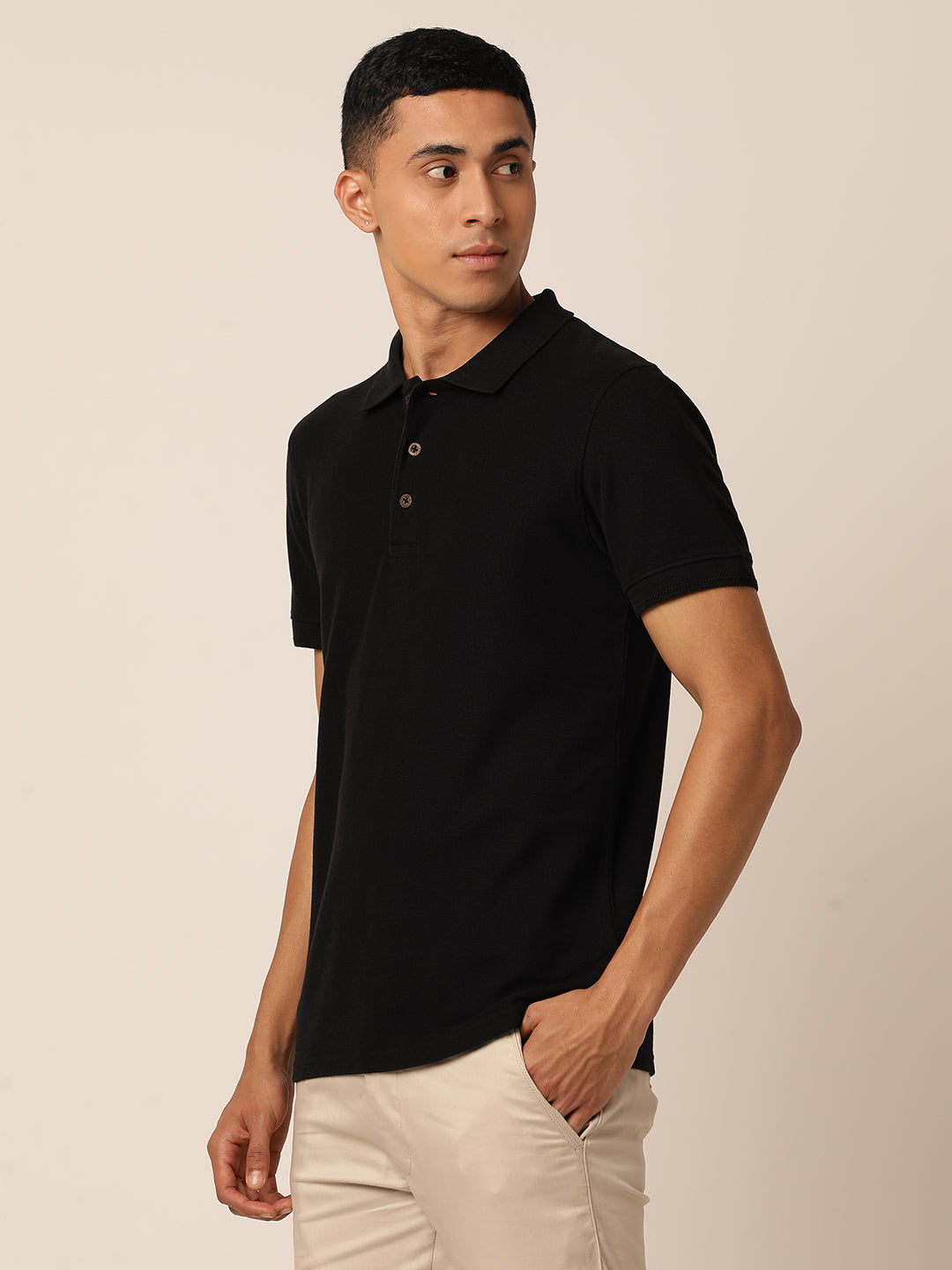 Passion Black Polo Neck T-Shirt