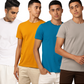 Perennial Combo Pack: Organic Crew Neck T-shirts - Grey, Mustard, White and Blue